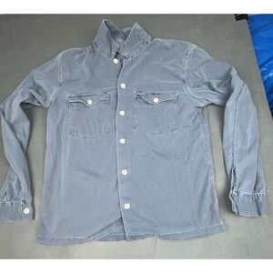 Allsaints Denim Shirt Womens XL Blue Lightweight Casual Soft Rockabilly Preppy